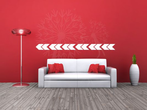 Wall Vinyl Sticker Arrows Simple Peel-n-Stick Arrangement Modern Wall Decor-White