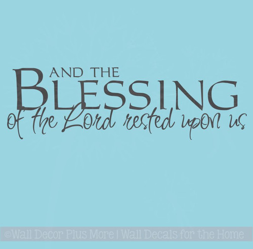 And the Blessing of the Lord.. Wall Decal Stickers Religious Quotes