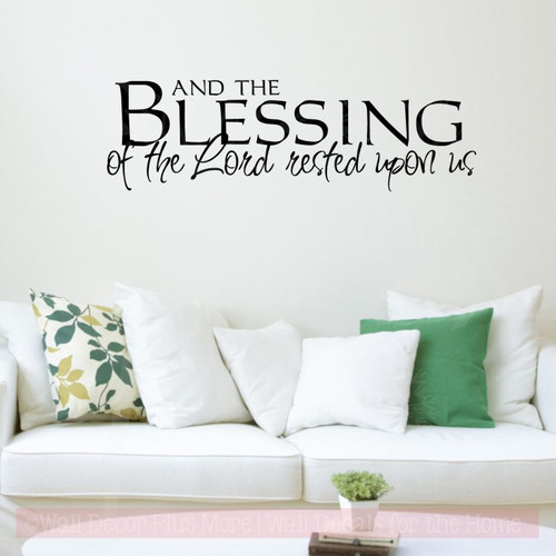 And The Blessing Of The Lord Wall Decal Stickers Religious Quotes