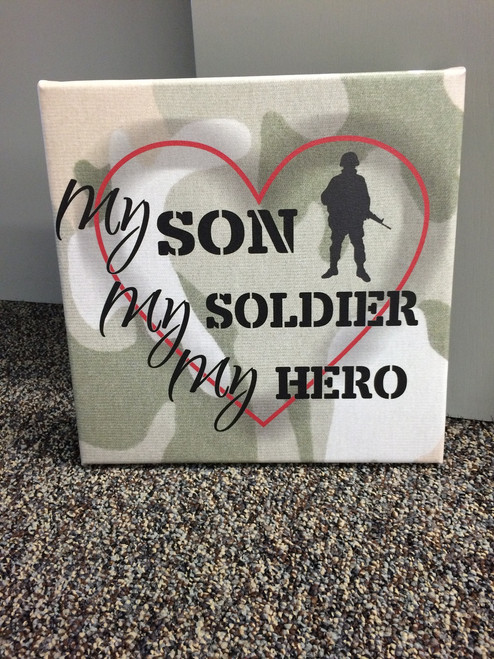 My Son, Soldier, Hero Framed Canvas Print Wall Art