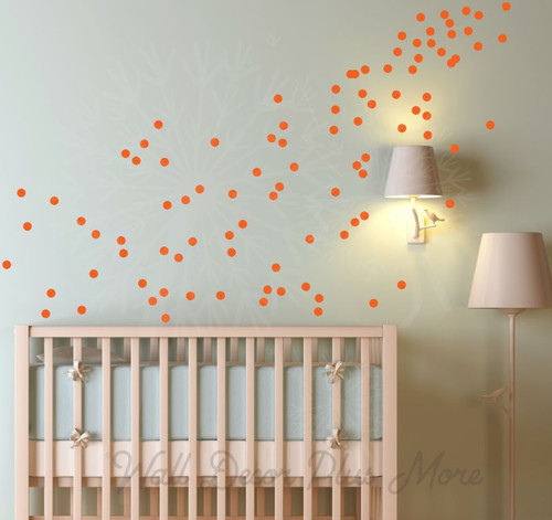 1.5-Inch Solid Polka Dots Vinyl Wall Stickers for Cool Room Décor