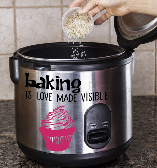 Baking is Love Made Visible with Cupcakes Kitchenaid Mixer Decals- Insta Pot Example