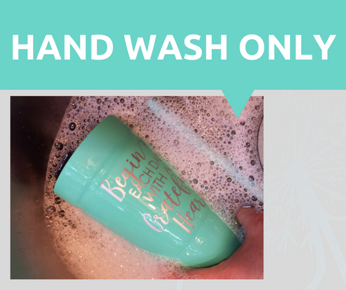 We recommend hand washing your decaled cup for longevity.