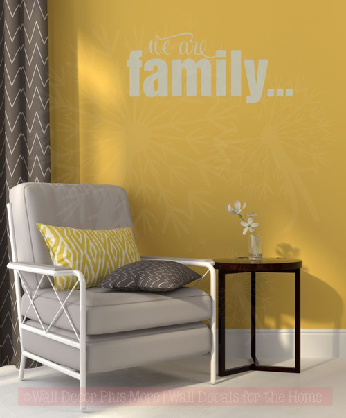 We are Family Wall Decor Lettering Wall Decal Sticker Quotes