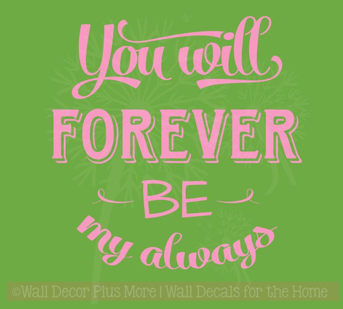 Love Wall Stickers Love You Always and Forever Wall Decals