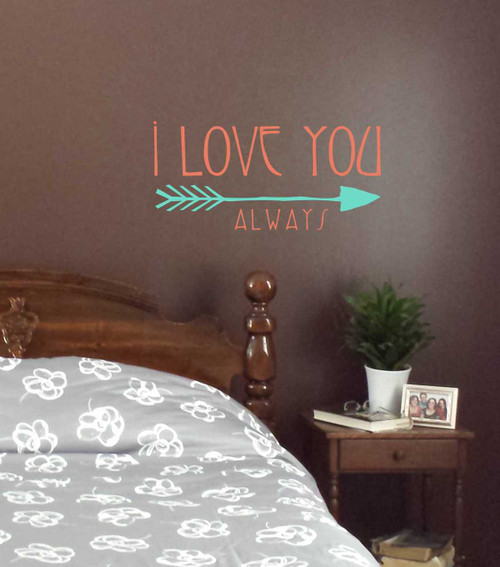 love you always wall lettering wall decal sticker love quotes vinyl art