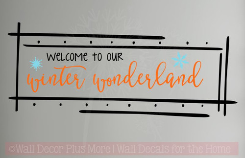 Welcome to Winter Wonderland Wall Art Lettering Wall Decal Holiday Stickers
