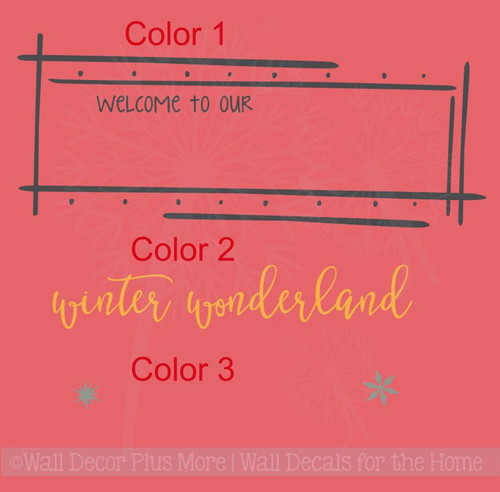Welcome to Winter Wonderland Wall Art Lettering Wall Decal Holiday Stickers