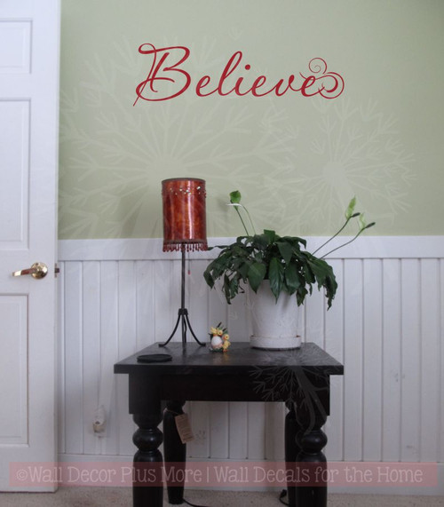 Believe Wall Art Wall Decal Stickers Christian Vinyl Wall Letters