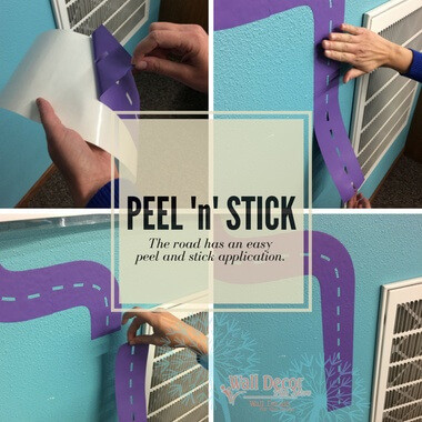 Road Tracks Cars Vehicles Boys Room Vinyl Wall Art Decals Stickers