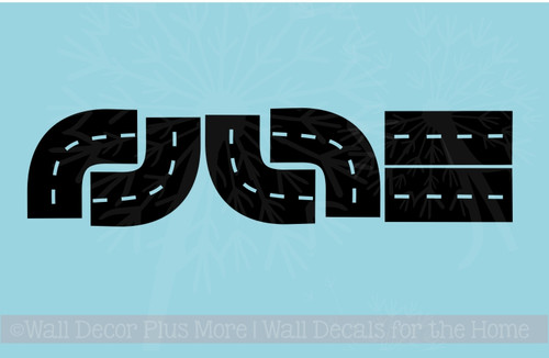 Car Race Track Pretend Play Decal Stickers for Tote Lid