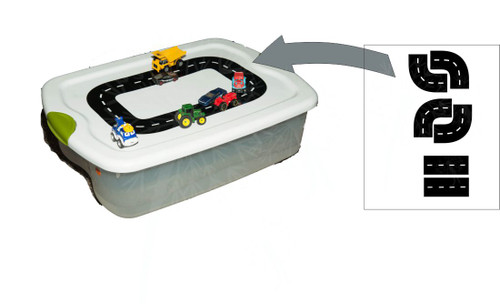 Car Race Track Pretend Play Decal Stickers for Tote Lid
