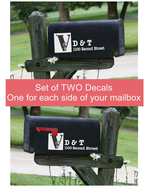 Set of two mailbox decals