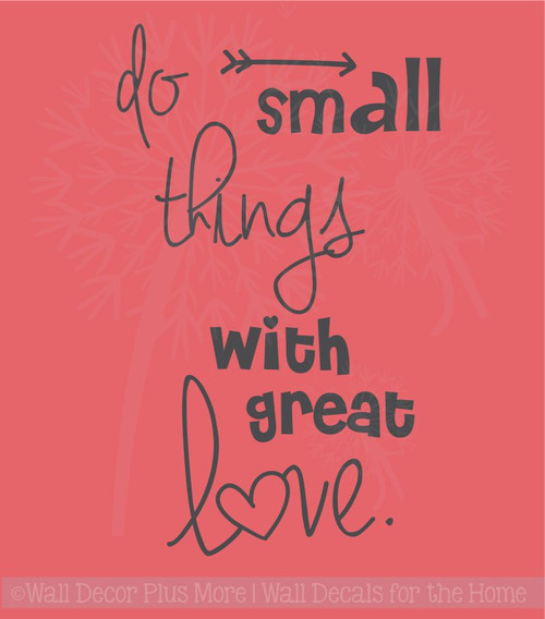 Do Small Things With Love Quotes Wall Decals Stickers Motivational Home Decor