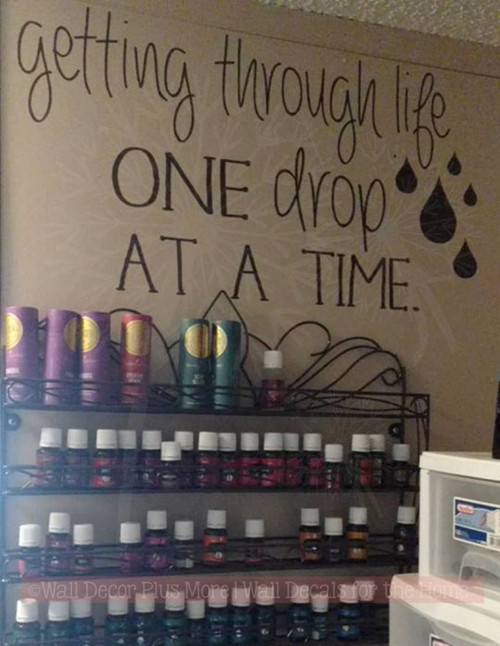 One Drop at a Time EO Quotes Wall Decor Vinyl Lettering Stickers Wall Decals