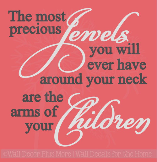 Children Are Precious Jewels Family Wall Decals Vinyl Lettering Art Home Decor Stickers