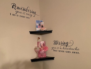 Remembering You Is Easy Tile Vinyl Letter Decals Wall Sticker Quote Memorial Home Decor