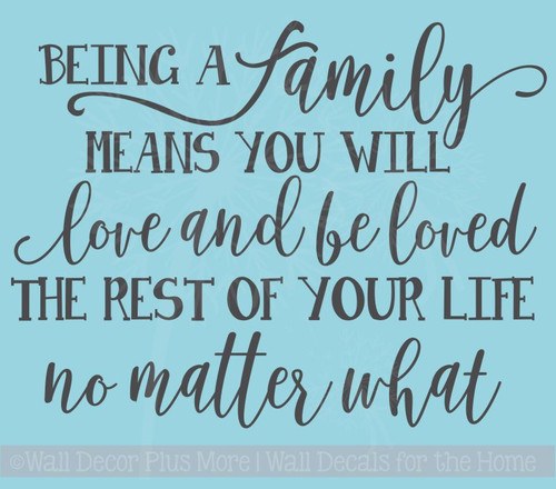 Family's Love Rest of Your Life Family Wall Stickers Vinyl Lettering Decals Home Decor Quote