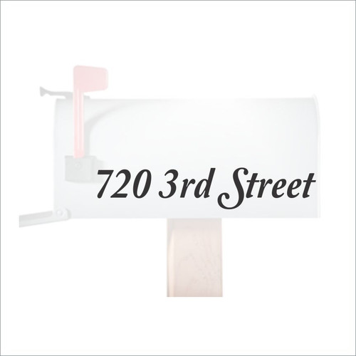 Mailbox Address Decals Single Line Personalized Number Stickers