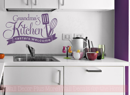 Grandma S Kitchen Tasters Welcome Vinyl Wall Decals Decor Stickers
