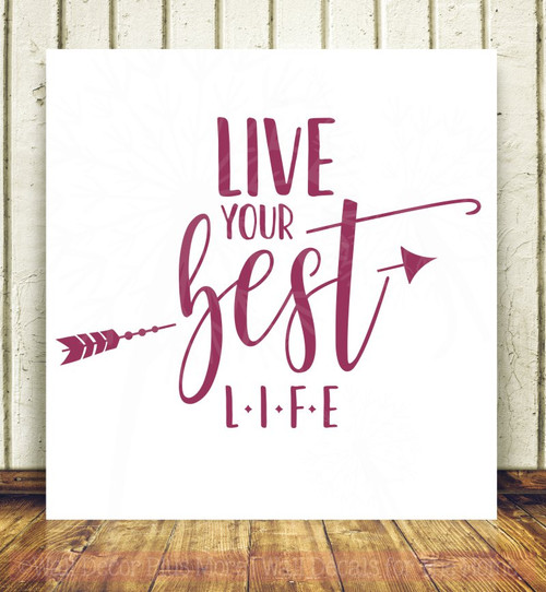 Live Your Best Life Inspirational Wall Quote Stickers Vinyl Decals Art