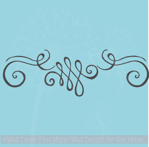Swirls Wall Art Stickers Vinyl Decals Living Room Home Wall Decor 3pc