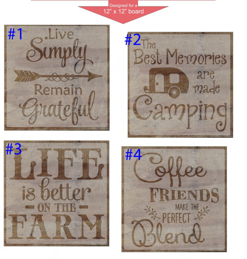 Stencil Stickers Decal for Wood Sign Painting Party Pallet DIY