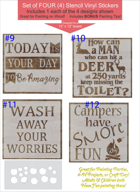 Stencil Stickers Decal for Wood Sign Painting Party Pallet DIY
