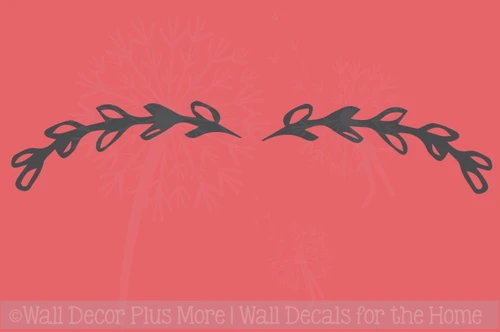 Laurel Floral Elements and Pieces Vinyl Art Stickers Wall Decals