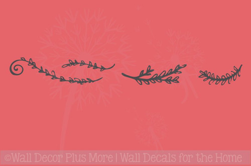 Laurel Floral Elements Pieces Vinyl Art Wall Decals Stickers Decor