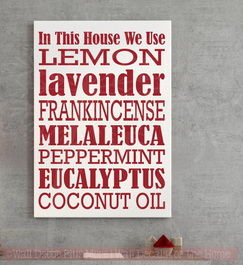 Oil Subway Art Vinyl Lettering Stickers Wall Decals Healthy Quotes-Red