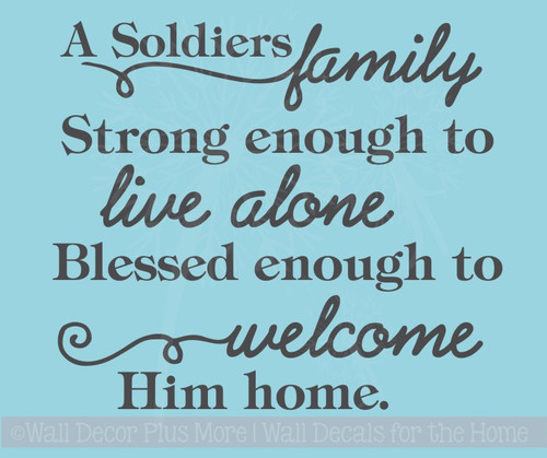A Soldiers Family Vinyl Lettering Tile Wall Stickers Military Decals