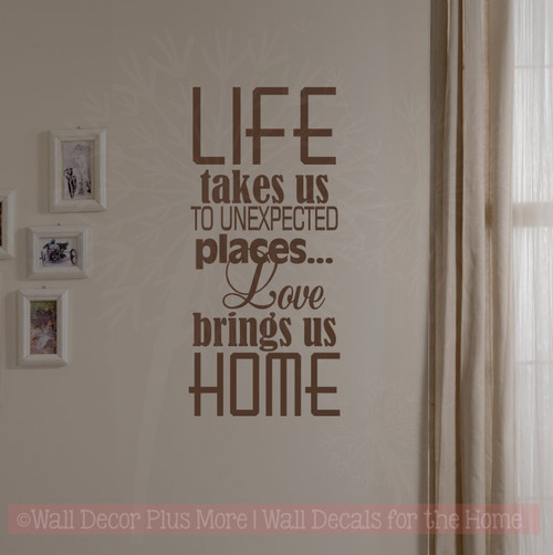 Love Brings Us Home Family Wall Decals Vinyl Lettering Art Wall