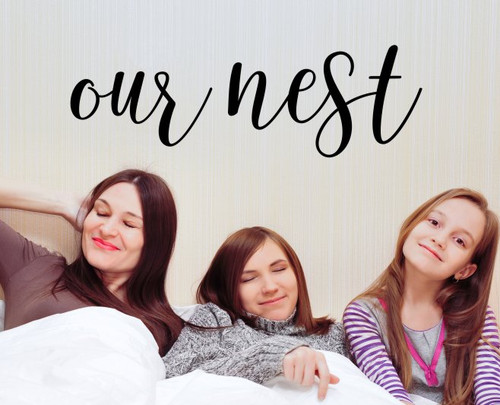 Our Nest Cursive Lettering Art Family Wall Sticker Quote Decals Opt3 Black