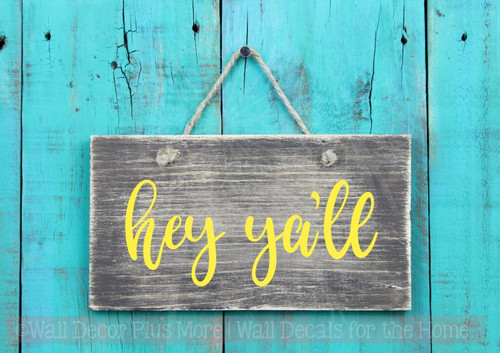 Hey Ya Ll Vinyl Letters Decals Wall Sticker Entry Home Farmhouse Decor