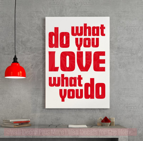 Do What You Love Inspirational Vinyl Decals Quote Wall Stickers for Decor-Cherry Red