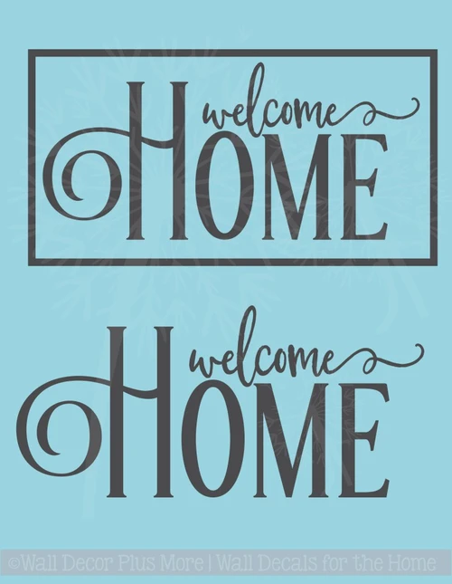 Welcome Home Family Wall Decals Vinyl Letters Modern Wall Stickers