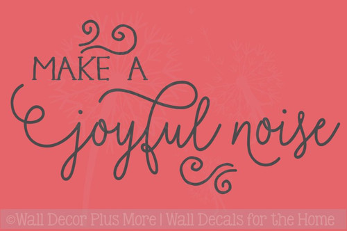 Make A Joyful Noise Holiday Vinyl Lettering Christmas Wall Decals