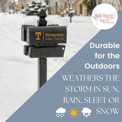 Mailbox Lettering Stickers Vinyl Address Number Decals Monogram Durable Outdoors