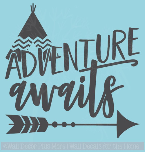 Adventure Awaits Quote with Arrow Vinyl Car Window Decals ...