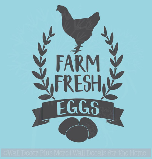 Farm Fresh Eggs Vinyl Art Decals Farmhouse Decor Wall Art Stickers