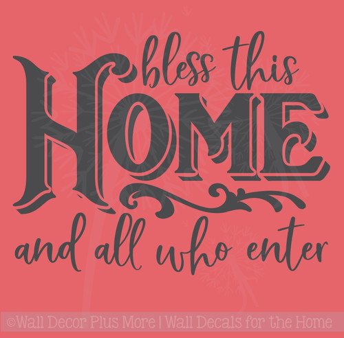 Bless This Home All Who Enter Kitchen Wall Decor Decals Vinyl Letters