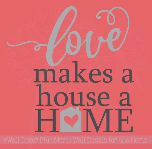 Love Makes A Home Wall Decor Stickers Vinyl Lettering Decals Wall Quote
