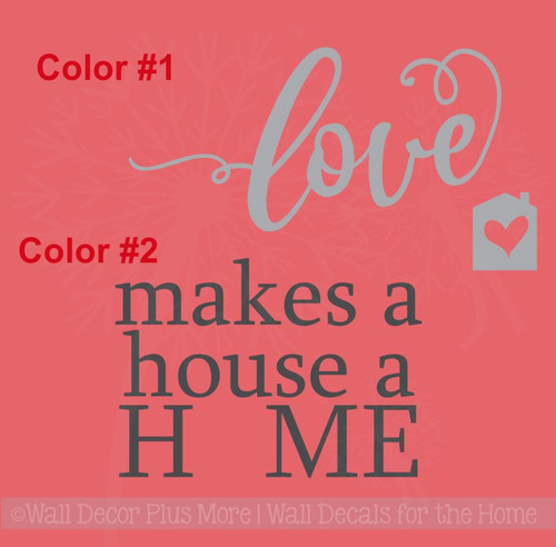 Love Makes A Home Wall Decor Stickers Vinyl Lettering Decals Wall Quote