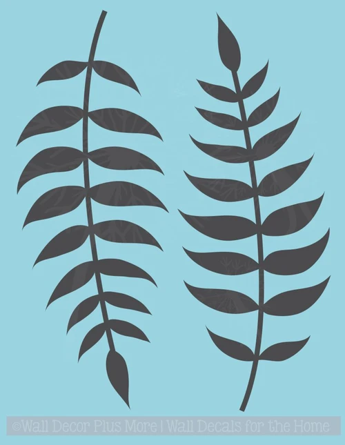 Large Florals Set of 2 Vinyl Art Stickers Wall Decals for Home Decor