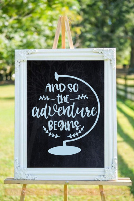 So the Adventure Begins Graduation Decal Quotes with Globe Art Vinyl ...