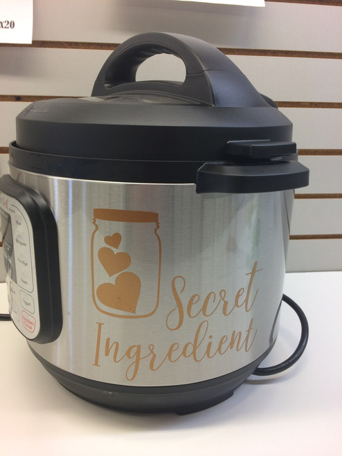 Secret Ingredient Instant Pot Decal Vinyl Art Stickers Kitchen Decor-Glossy Copper, 8 quart pot