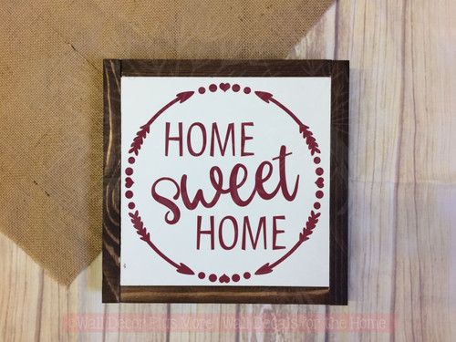 Home Sweet Home Kitchen Wall Art Stickers Vinyl Letter Home Decor Decals-Burgundy