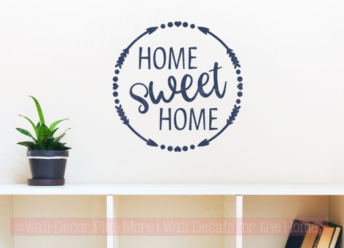 Home Sweet Home Kitchen Wall Art Stickers Vinyl Letter Home Decor Decals-Deep Blue