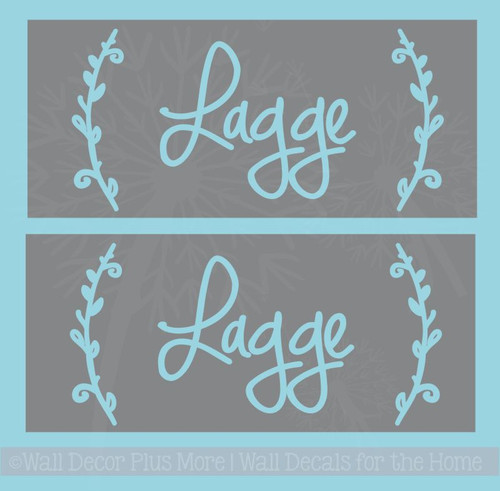 Etching Stencil Last Name Laurels Personalized Vinyl Decals for Gifts